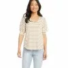Karen Kane Petite Size Shirred Sleeve Shirttail Tee -karen kane Sales Shop karenkane 2022 summer 2L44585P STP 001 1