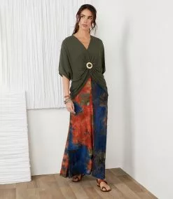 Karen Kane Rattan Buckle Twist Top -karen kane Sales Shop karenkane 2022 summer 2L55209 OLI 004