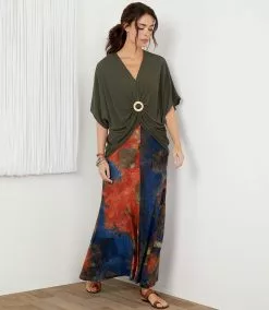 Karen Kane Rattan Buckle Twist Top -karen kane Sales Shop karenkane 2022 summer 2L55209 OLI 005