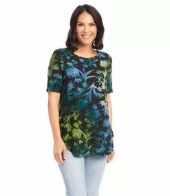 Karen Kane Short Sleeve Shirttail Top