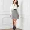 Karen Kane Bias Cut Check Skirt -karen kane Sales Shop karenkane 2022 winter 4L04623 CHK 006