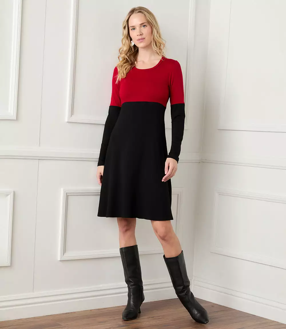 Karen Kane Contrast Scoop Neck Dress 3 Karen Kane Contrast Scoop Neck Dress