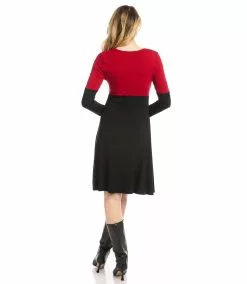 Karen Kane Contrast Scoop Neck Dress 12 Karen Kane Contrast Scoop Neck Dress -karen kane Sales Shop karenkane 2022 winter 4L13230 BWD 003