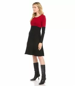 Karen Kane Contrast Scoop Neck Dress 13 Karen Kane Contrast Scoop Neck Dress -karen kane Sales Shop karenkane 2022 winter 4L13230 BWD 005