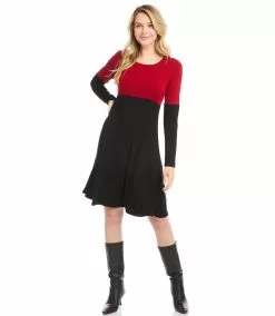 Karen Kane Contrast Scoop Neck Dress 14 Karen Kane Contrast Scoop Neck Dress -karen kane Sales Shop karenkane 2022 winter 4L13230 BWD 006