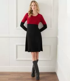 Karen Kane Contrast Scoop Neck Dress 16 Karen Kane Contrast Scoop Neck Dress -karen kane Sales Shop karenkane 2022 winter 4L13230 BWD 008