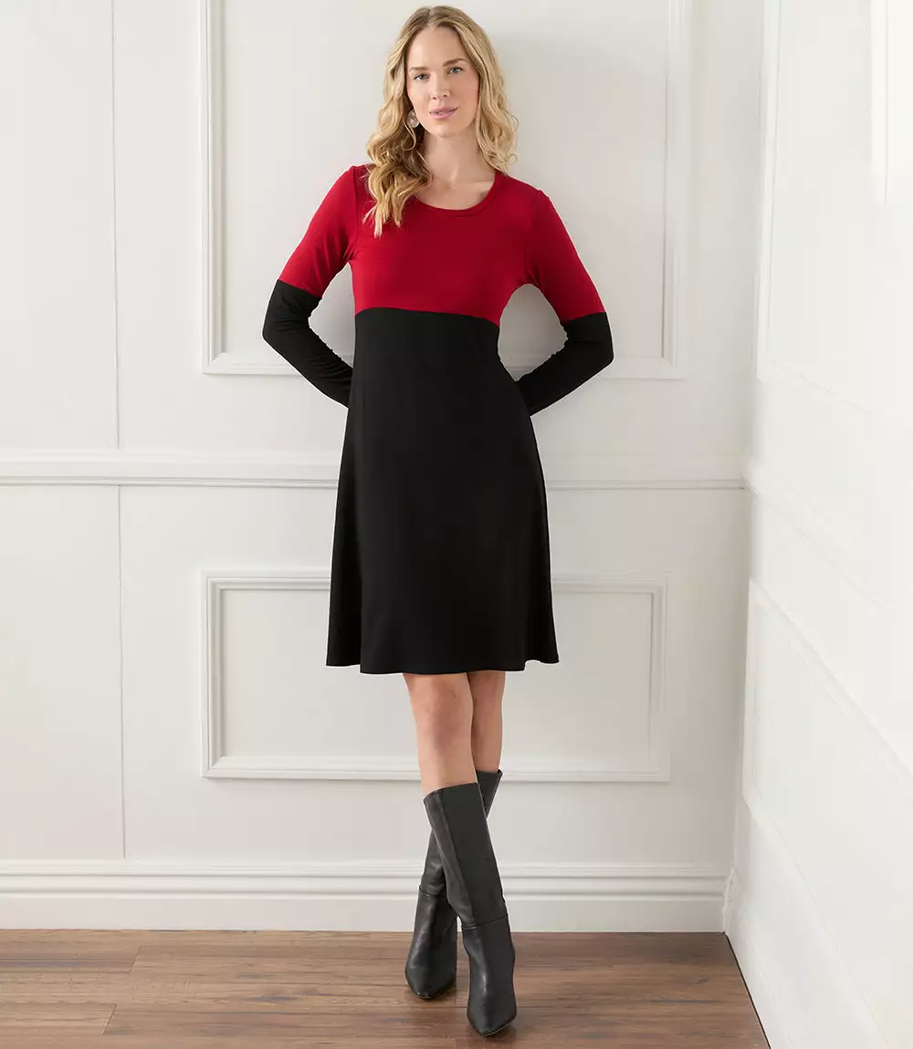 Karen Kane Contrast Scoop Neck Dress 9 Karen Kane Contrast Scoop Neck Dress - Image 7