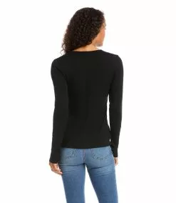 Karen Kane Applique Detail Top -karen kane Sales Shop karenkane 2022 winter 4L13232 BLK 003