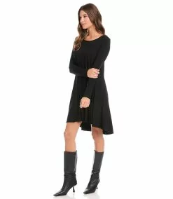 Karen Kane Petite Size Long Sleeve Maggie Dress -karen kane Sales Shop karenkane 2022 winter 4L13233P BLK 006 1