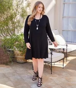 Karen Kane Plus Size Long Sleeve Maggie Dress