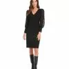 Karen Kane Petite Size Lace Sleeve Dress -karen kane Sales Shop karenkane 2022 winter 4L14332P BLK 003 1