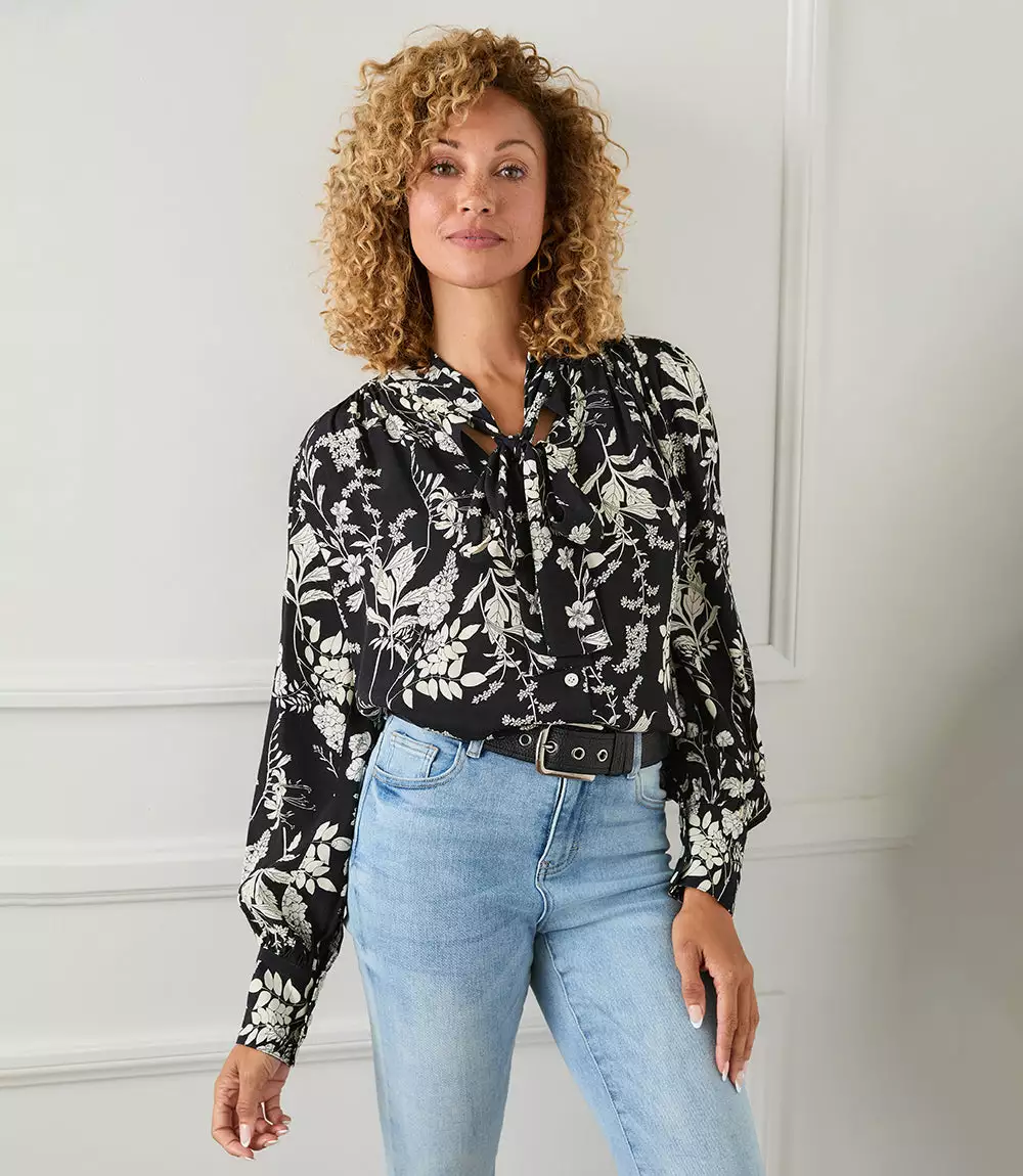 Karen Kane Long Sleeve Bow Blouse 3 Karen Kane Long Sleeve Bow Blouse