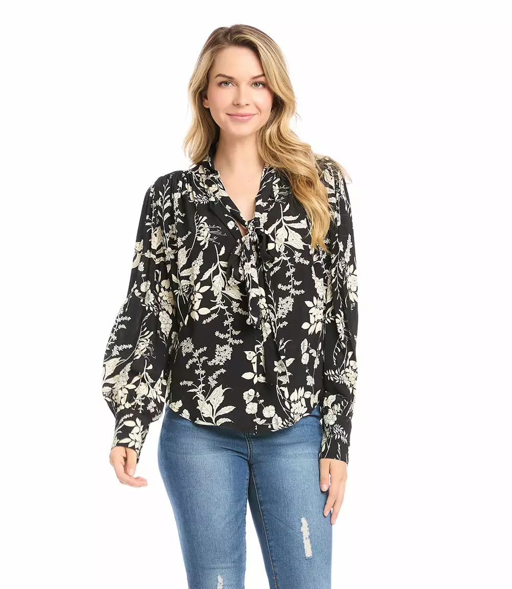 Karen Kane Long Sleeve Bow Blouse 4 Karen Kane Long Sleeve Bow Blouse - Image 2