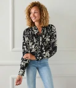 Karen Kane Long Sleeve Bow Blouse 14 Karen Kane Long Sleeve Bow Blouse -karen kane Sales Shop karenkane 2022 winter 4L16609 BLC 005