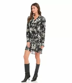 Karen Kane Blouson Sleeve Shirtdress -karen kane Sales Shop karenkane 2022 winter 4L16610 BLC 004