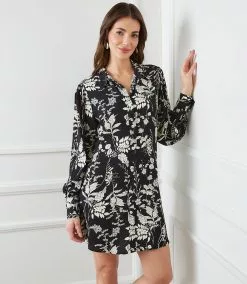 Karen Kane Blouson Sleeve Shirtdress -karen kane Sales Shop karenkane 2022 winter 4L16610 BLC 006
