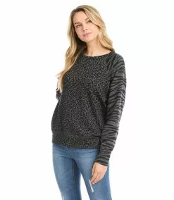 Karen Kane Contrast Pullover -karen kane Sales Shop karenkane 2022 winter 4L18611 PRT 003