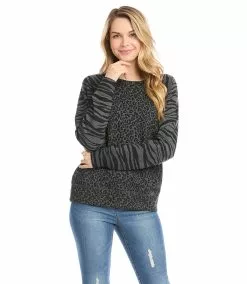 Karen Kane Contrast Pullover -karen kane Sales Shop karenkane 2022 winter 4L18611 PRT 004