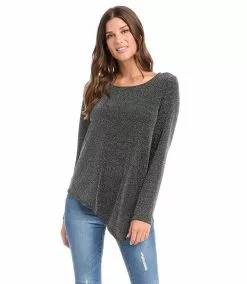 Karen Kane Asymmetric Hem Top -karen kane Sales Shop karenkane 2022 winter 4L19605 SIL 005