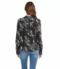 Karen Kane Long Sleeve Button-Up Shirt -karen kane Sales Shop karenkane 2022 winter 4L20603 PRT 003