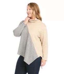 Karen Kane Plus Size Asymmetric Colorblock Top -karen kane Sales Shop karenkane 2022 winter 4L24515W GWO 005