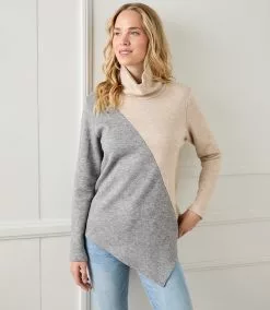 Karen Kane Asymmetric Colorblock Top