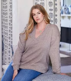 Karen Kane Plus Size V-Neck Sweater