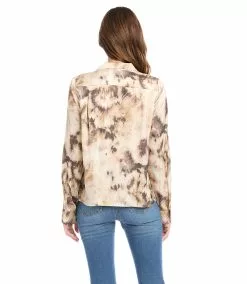 Karen Kane Long Sleeve Button-Up Shirt -karen kane Sales Shop karenkane 2022 winter 4L31234 PRT 003