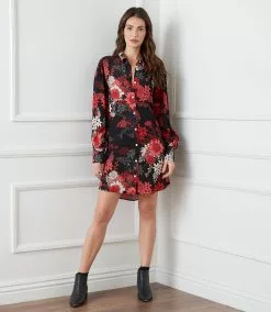 Karen Kane Blouson Sleeve Shirtdress -karen kane Sales Shop karenkane 2022 winter 4L44587 BWD 001