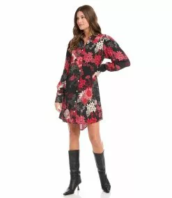 Karen Kane Blouson Sleeve Shirtdress -karen kane Sales Shop karenkane 2022 winter 4L44587 BWD 004