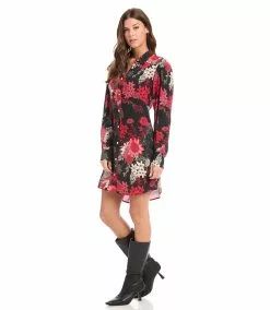 Karen Kane Blouson Sleeve Shirtdress -karen kane Sales Shop karenkane 2022 winter 4L44587 BWD 005