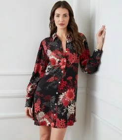Karen Kane Blouson Sleeve Shirtdress -karen kane Sales Shop karenkane 2022 winter 4L44587 BWD 007