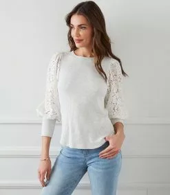Karen Kane Lace Sleeve Top 15 Karen Kane Lace Sleeve Top -karen kane Sales Shop karenkane 2022 winter 4L56150 HEA 001