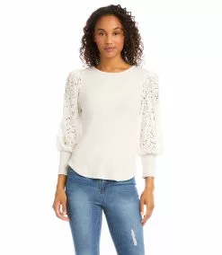 Karen Kane Lace Sleeve Top 11 Karen Kane Lace Sleeve Top -karen kane Sales Shop karenkane 2022 winter 4L56150 HEA 002
