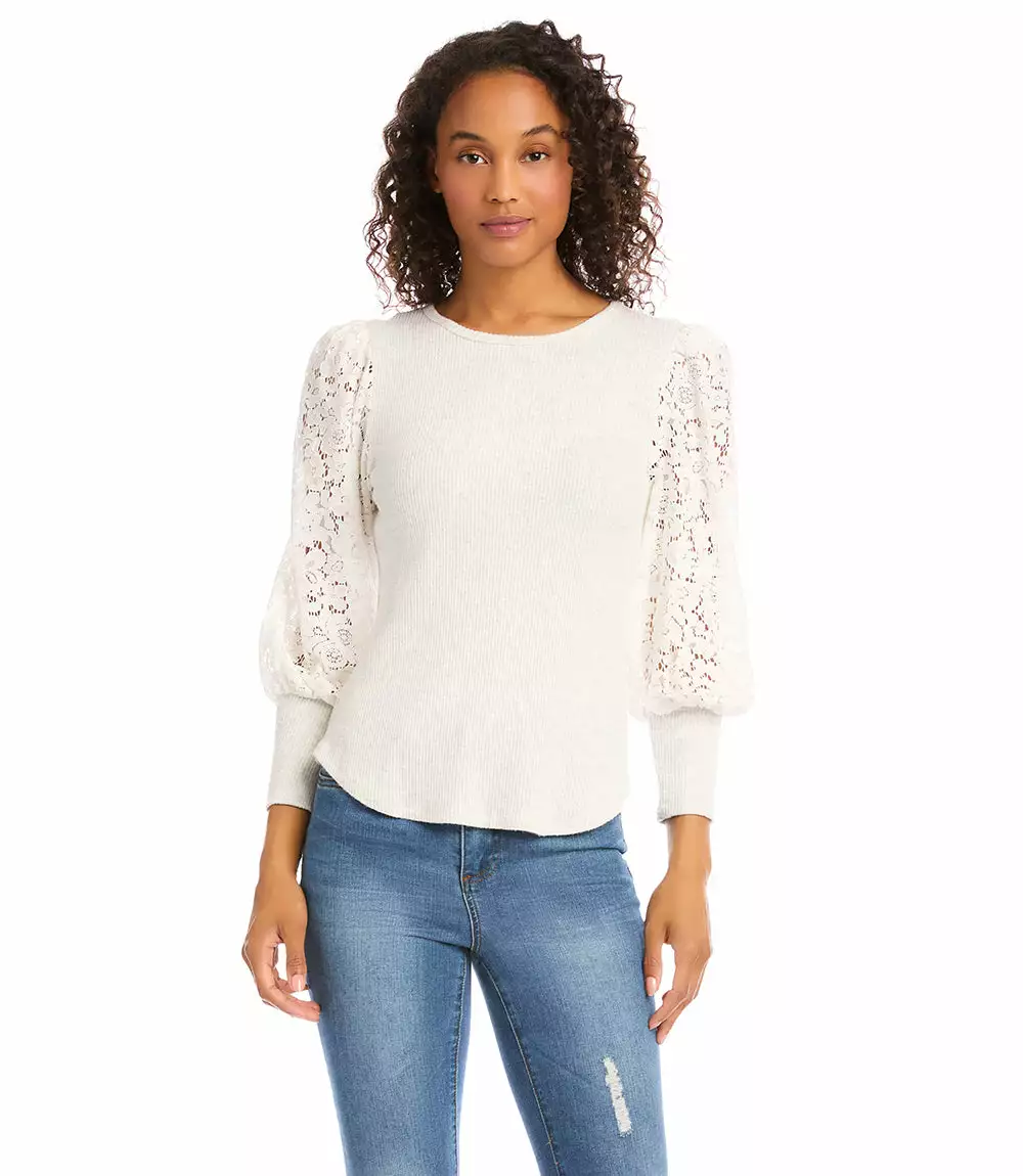 Karen Kane Lace Sleeve Top 4 Karen Kane Lace Sleeve Top - Image 2