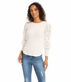 Karen Kane Lace Sleeve Top 14 Karen Kane Lace Sleeve Top -karen kane Sales Shop karenkane 2022 winter 4L56150 HEA 005