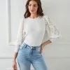 Karen Kane Lace Sleeve Top -karen kane Sales Shop karenkane 2022 winter 4L56150 HEA 007
