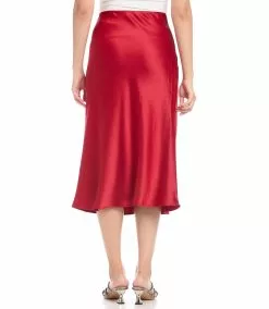 Karen Kane Bias Cut Midi Skirt -karen kane Sales Shop karenkane 2022 winter 4L68116 RED 003