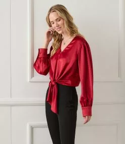 Karen Kane Tie-Front Blouse