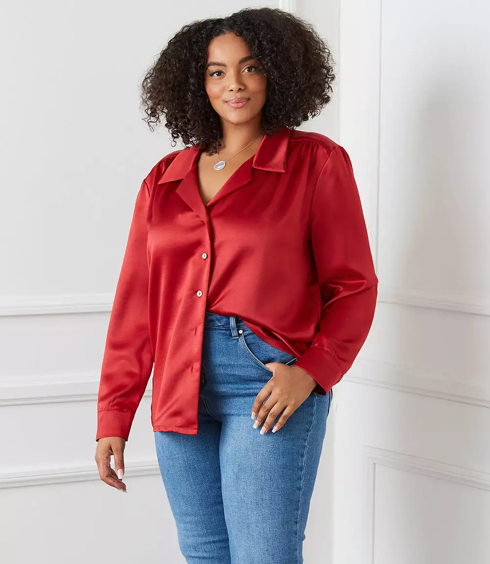 Karen Kane Plus Size Long Sleeve Button-Up Shirt 4 Karen Kane Plus Size Long Sleeve Button-Up Shirt - Image 2