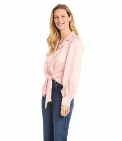 Karen Kane Tie-Front Blouse -karen kane Sales Shop karenkane 2022 winter 4L68120 ROS 003