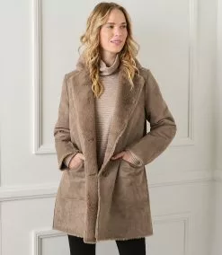 Karen Kane Faux Fur Coat -karen kane Sales Shop karenkane 2022 winter 4L83086 TAU 002