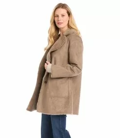 Karen Kane Faux Fur Coat -karen kane Sales Shop karenkane 2022 winter 4L83086 TAU 005