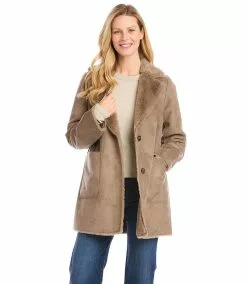 Karen Kane Faux Fur Coat -karen kane Sales Shop karenkane 2022 winter 4L83086 TAU 006