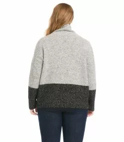 Karen Kane Plus Size Colorblock Sweater -karen kane Sales Shop karenkane 2022 winter 4L89575W GRA 003