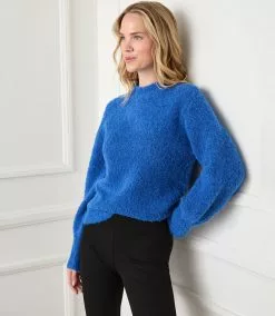 Karen Kane Blouson Sleeve Sweater -karen kane Sales Shop karenkane 2022 winter 4L89580 BLU 009