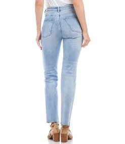 Karen Kane Raw Hem Straight Jeans -karen kane Sales Shop karenkane 2022 winter L48143 LTB 003