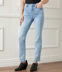 Karen Kane Raw Hem Straight Jeans -karen kane Sales Shop karenkane 2022 winter L48143 LTB 007
