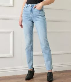 Karen Kane Raw Hem Straight Jeans -karen kane Sales Shop karenkane 2022 winter L48143 LTB 008