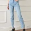Karen Kane Raw Hem Straight Jeans